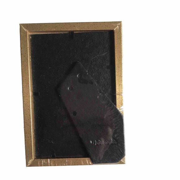Vintage NOS Intercraft Gold Black Speckle Rectangular Frame For 4x6 Photo Sealed - Picture 2 of 5